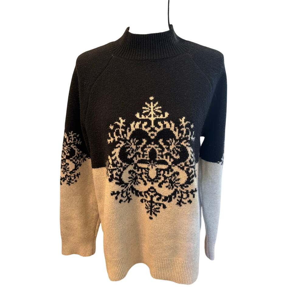 ⭐️ Women’s LOFT Soft Thick Crew Neck Sweater Size Large Ski Resort Cabincore